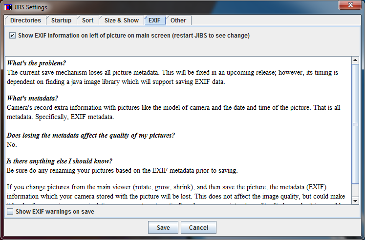 EXIF Dialog