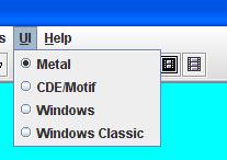 User Interface Menu